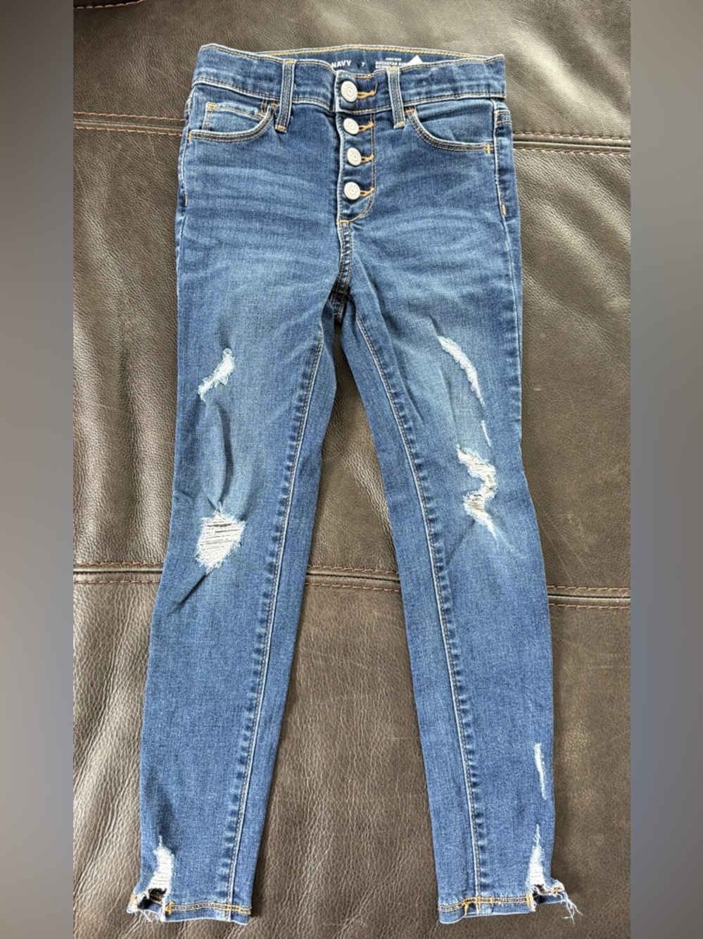 Old Navy Distressed Blue Kids Skinny Jeans